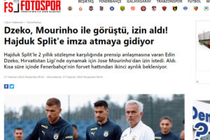 Turci pišu: Mourinho dao dozvolu da Džeko ide u Hajduk!